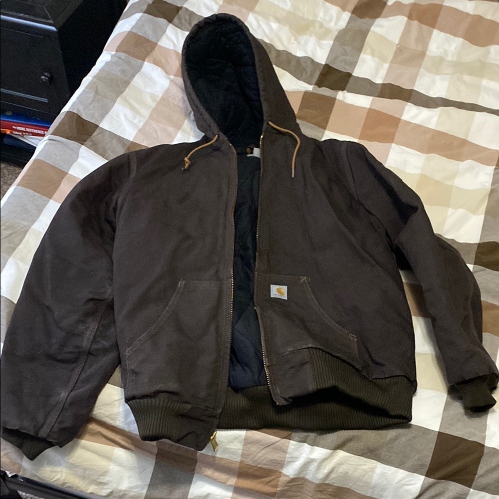 Carhartt Men's Brown Hooded Jacket